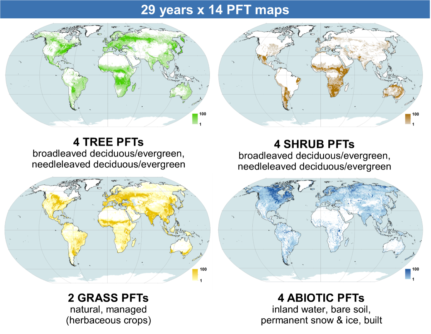 Percentage cover for Plant Functional Types